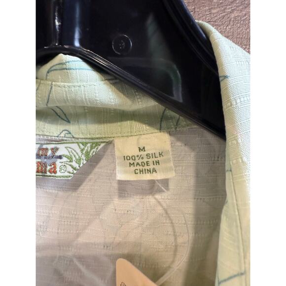 Tommy Bahama Sleeveless Button-Up Tie-Front Top-Lt Green & Blue Floral - Picture 8 of 9